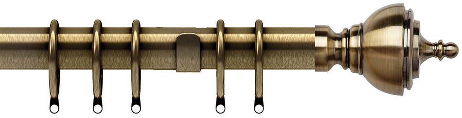 Speedy Poles Apart 28mm Curtain Pole, Antique Brass, Vienna