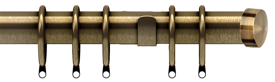 Speedy Poles Apart 28mm Curtain Pole, Antique Brass, Endcap