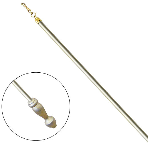 Jones Curtain Draw Rod, Champagne Silver