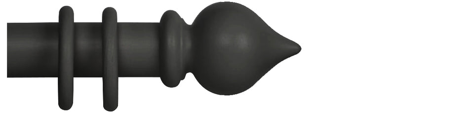 Cameron Fuller 63mm Pole Matt Black Peardrop