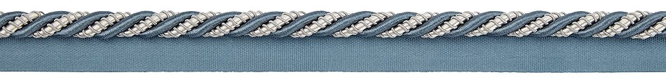 Hallis Antoinette 10mm Flanged Cord Trimming Slate Blue