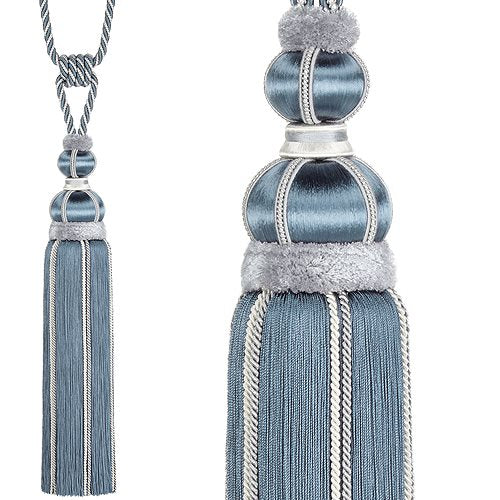 Hallis Antoinette Rope Tieback Slate Blue