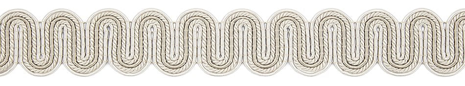 Hallis Antoinette Serpentine Scroll Braid Trimming Ivory