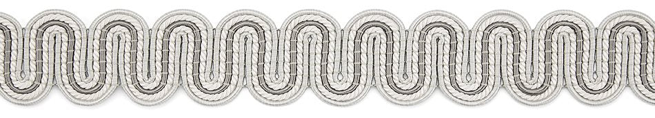 Hallis Antoinette Serpentine Scroll Braid Trimming Silver
