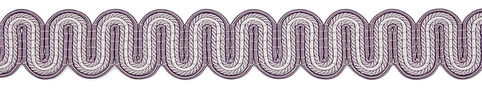 Hallis Antoinette Serpentine Scroll Braid Trimming Wisteria