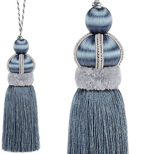 Hallis Antoinette Key Tassel Slate Blue