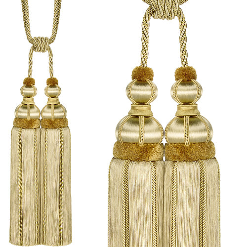 Hallis Antoinette Rope Double Tassel Tieback Gold