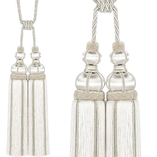 Hallis Antoinette Rope Double Tassel Tieback Ivory