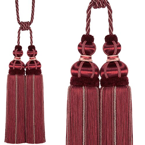 Hallis Antoinette Rope Double Tassel Tieback Rouge