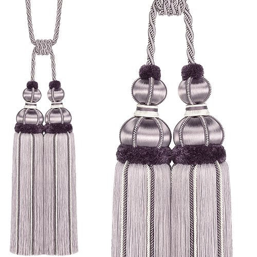 Hallis Antoinette Rope Double Tassel Tieback Wisteria