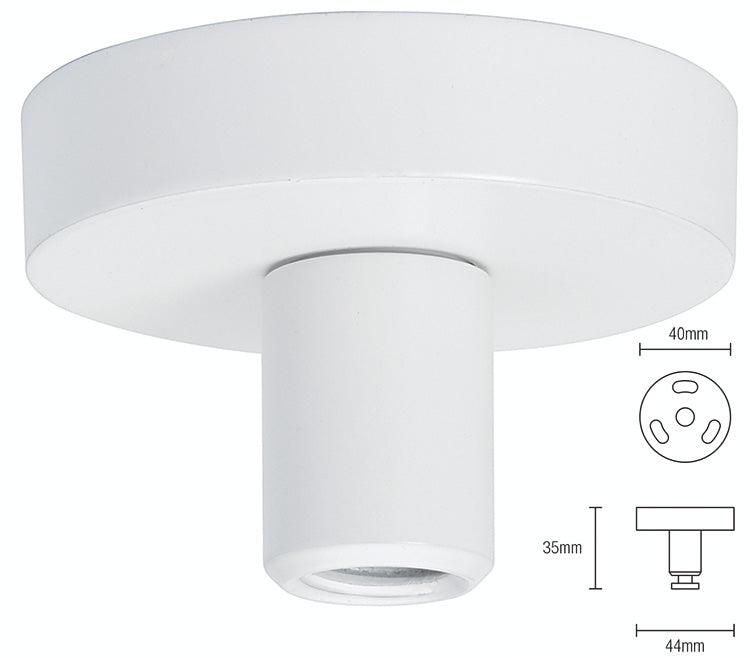 Silent Gliss Ceiling Fix Bracket 11668 Matt White