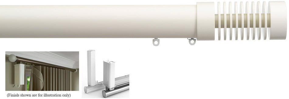 Silent Gliss Electric Metropole 50mm 7650 5190 Motor Ecru Groove Cylinder