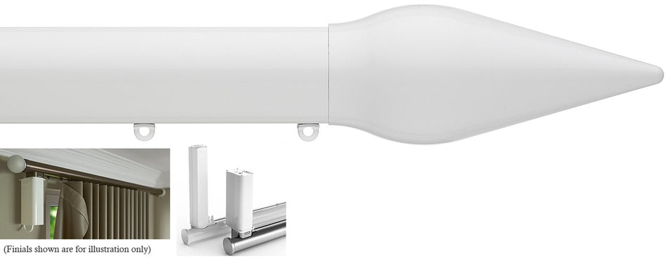 Silent Gliss Electric Metropole 50mm 7650 5190 Motor Matt White Spear