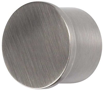 Galleria 50mm Curtain Pole End Cap Finials Brushed Silver