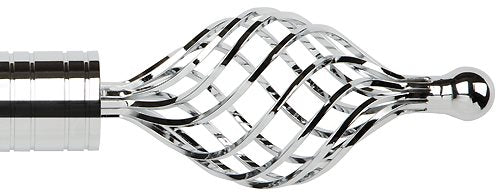Galleria Metals 50mm Finial Chrome Twisted Cage