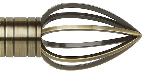 Galleria Metals 50mm Finial Burnished Brass Caged Spear