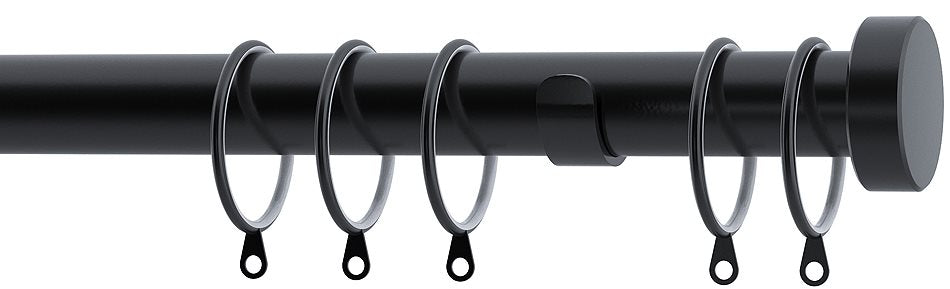 Speedy Stud Endcap 28mm Metal Pole, Black