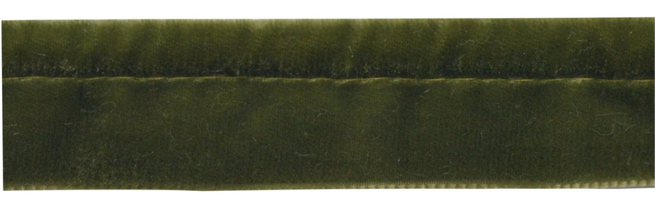 Jones Syon Velvet Lip Cord Trim, Olive