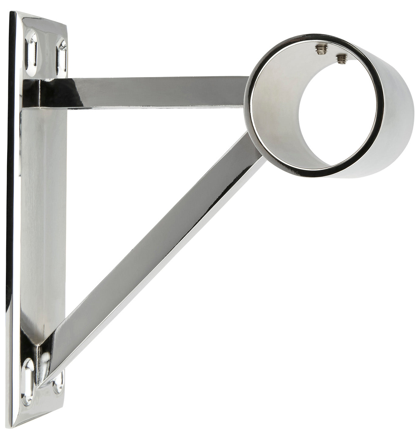 Neo Premium 35mm Eyelet Bay Window Pole Chrome Clear Glass Ball