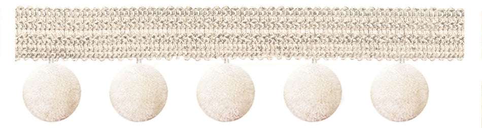 Jones Principal Pom Pom Fringe, Ivory