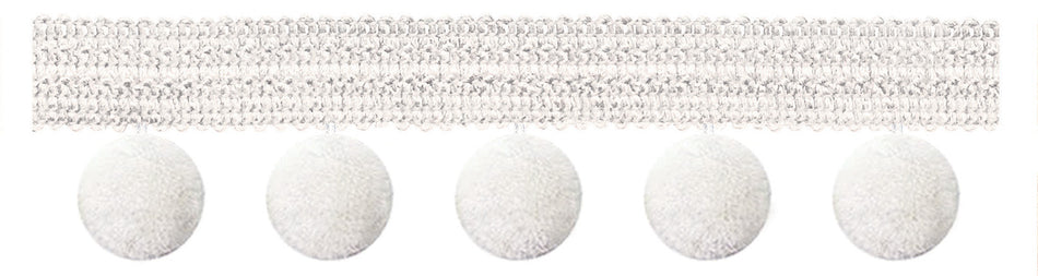 Jones Principal Pom Pom Fringe, White