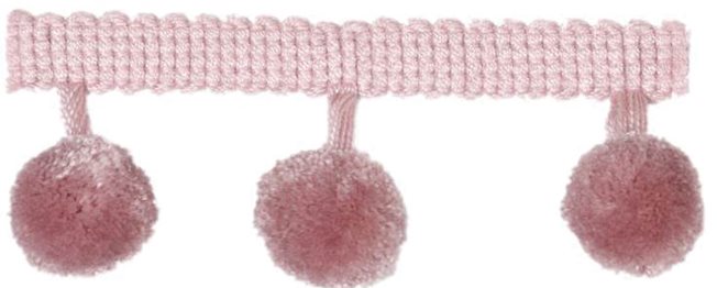 Troynorth Pom Pom Trim, 4cm, Soft Pink