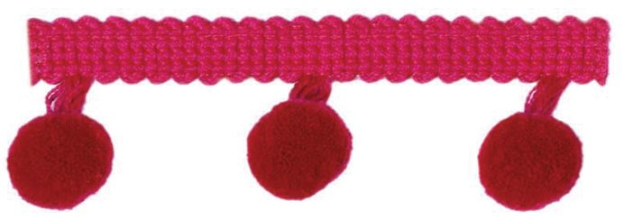 Troynorth Pom Pom Trim, 4cm, Shocking