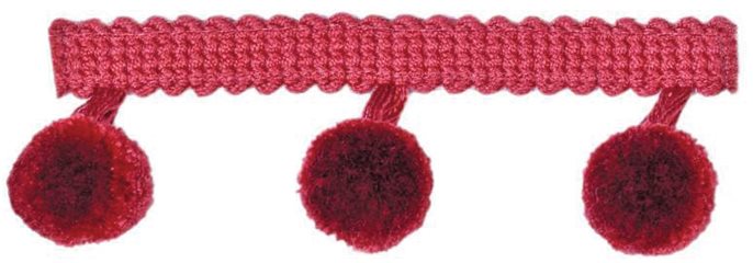 Troynorth Pom Pom Trim, 4cm, Peony