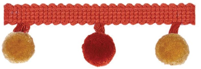 Troynorth Pom Pom Trim, 4cm, Amber