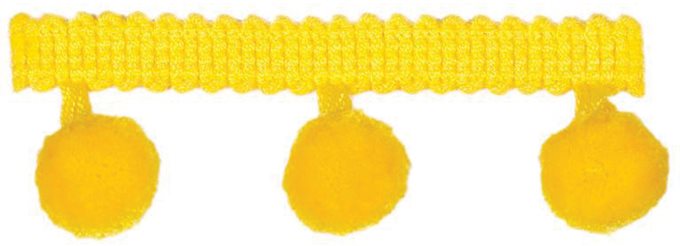 Troynorth Pom Pom Trim, 4cm, Sunshine