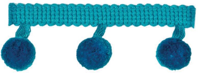 Troynorth Pom Pom Trim, 4cm, Jungle