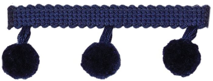 Troynorth Pom Pom Trim, 4cm, Navy