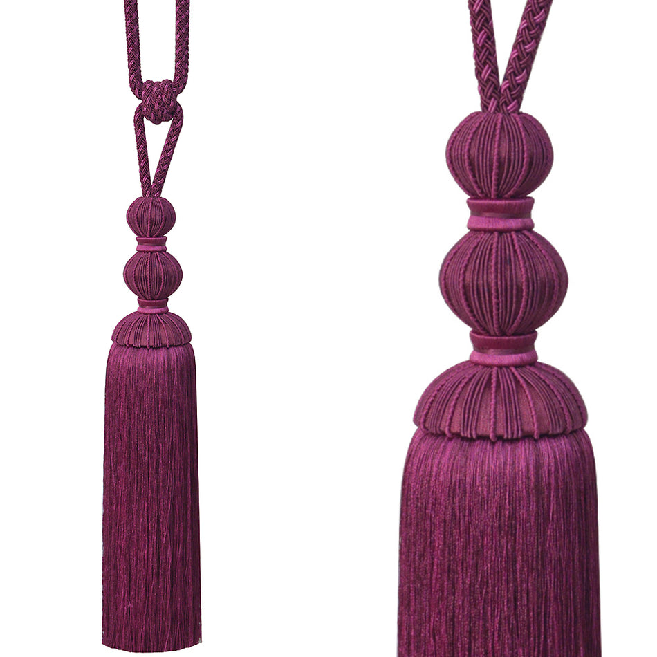 Jones Bexley Rope Tieback, Raspberry