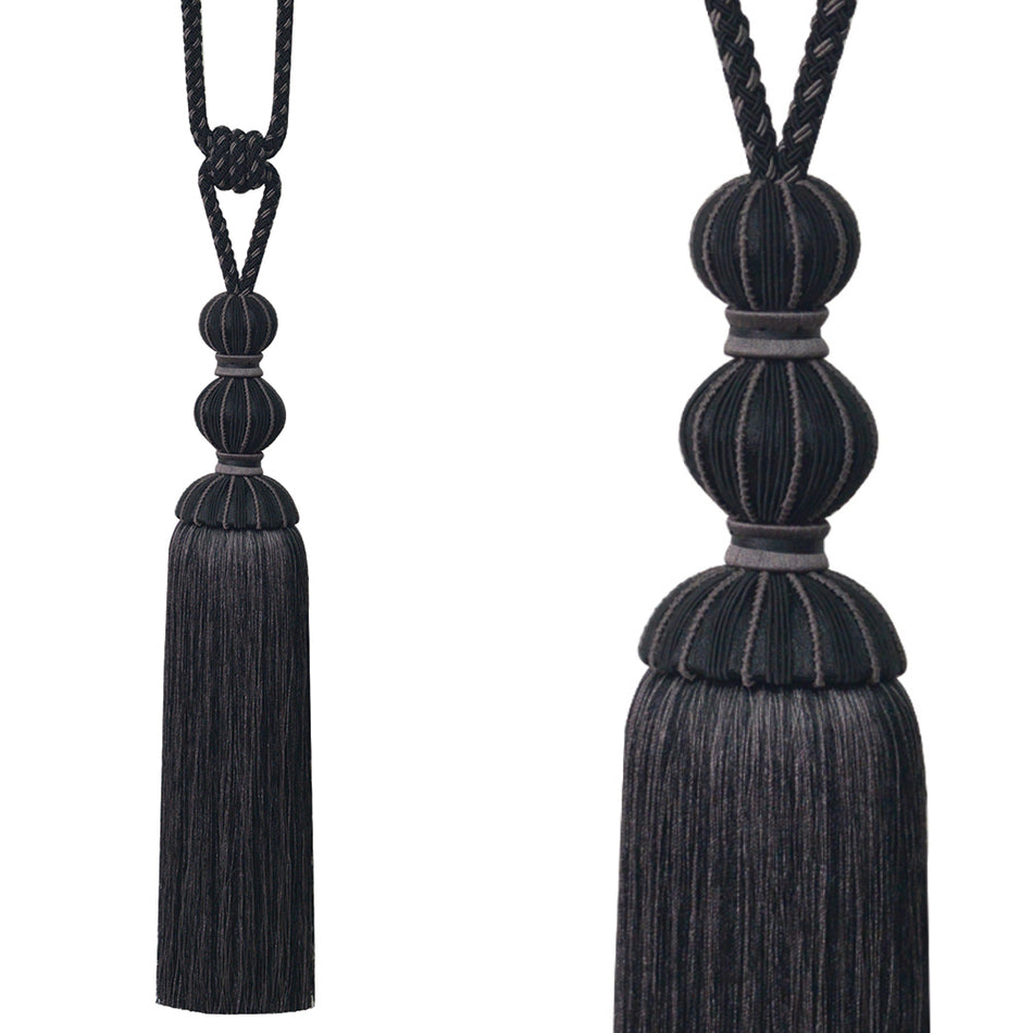 Jones Bexley Rope Tieback, Black