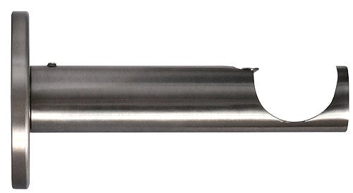 Renaissance Contemporary 35mm Metal Curtain Pole Bracket Brushed Nickel