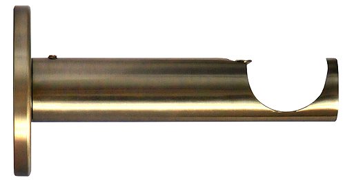 Renaissance Contemporary 35mm Metal Curtain Pole Bracket Antique Brass