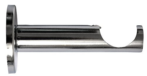 Renaissance Contemporary 35mm Metal Curtain Pole Bracket Polished Silver