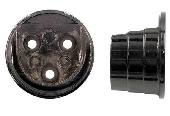 Renaissance 35mm Metal Curtain Pole Recess Bracket Black Nickel