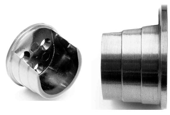 Renaissance 35mm Metal Curtain Pole Recess Bracket Polished Silver