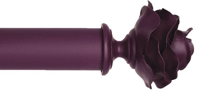 Byron Floral Neon 45mm 55mm Pole Aubergine Rose