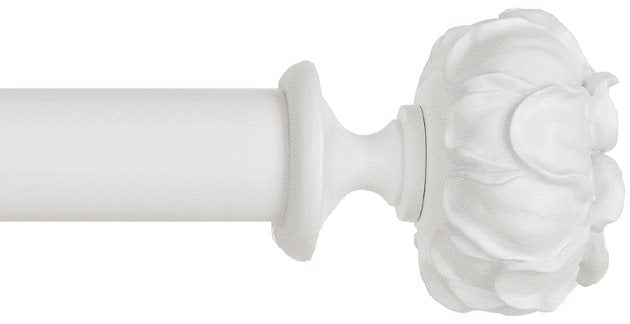 Byron Floral Neon 35mm 45mm Pole Matt White Peony