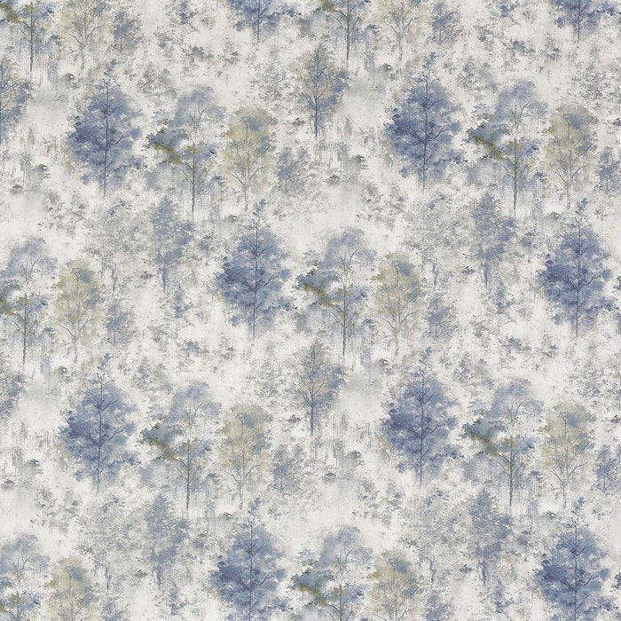 Prestigious Abbey Gardens Woodland Saxon Blue Fabric