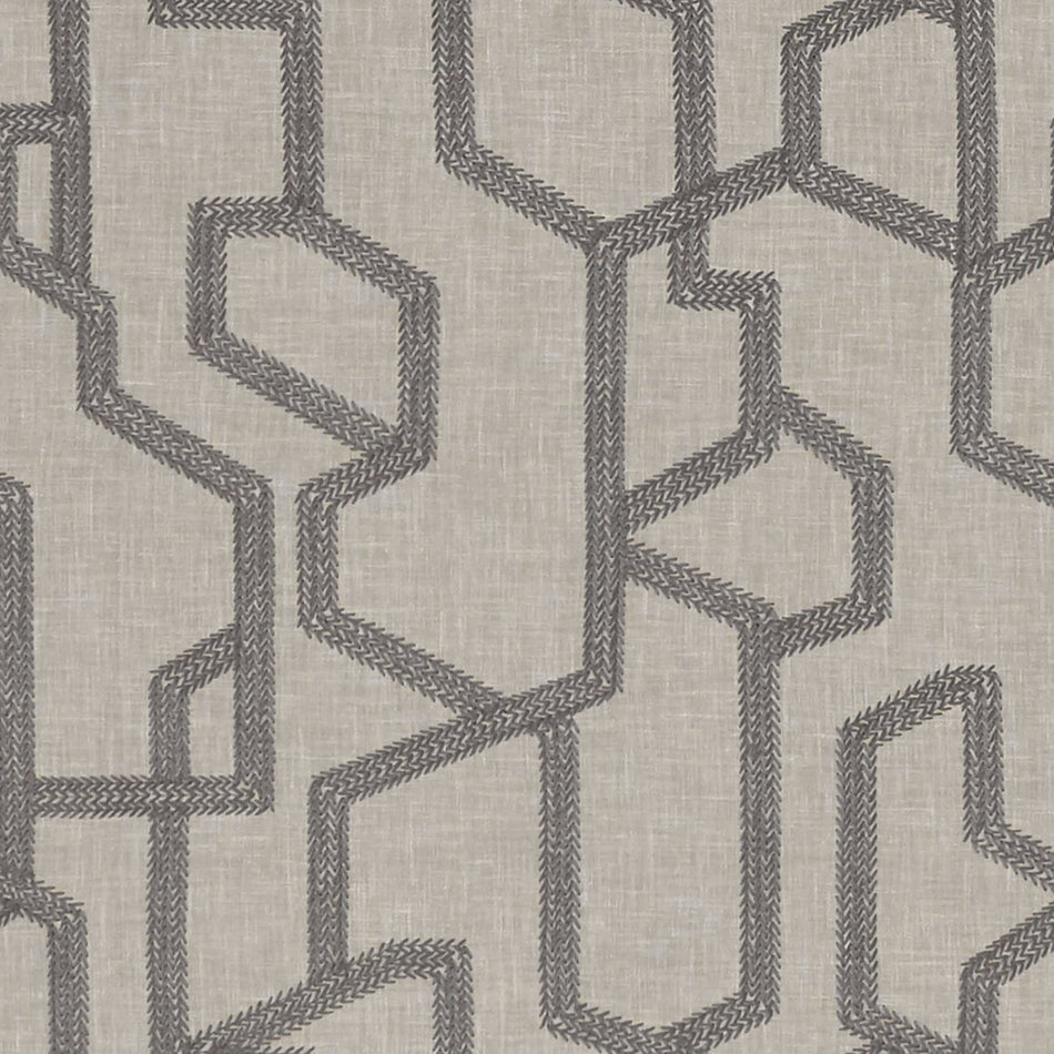 Clarke & Clarke Exotica Labyrinth Charcoal Fabric