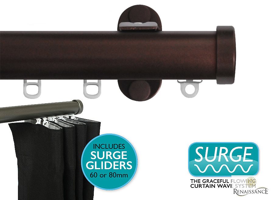 Renaissance 28mm Distinction Surge Metal Curtain Pole Californian Gold, Endcap