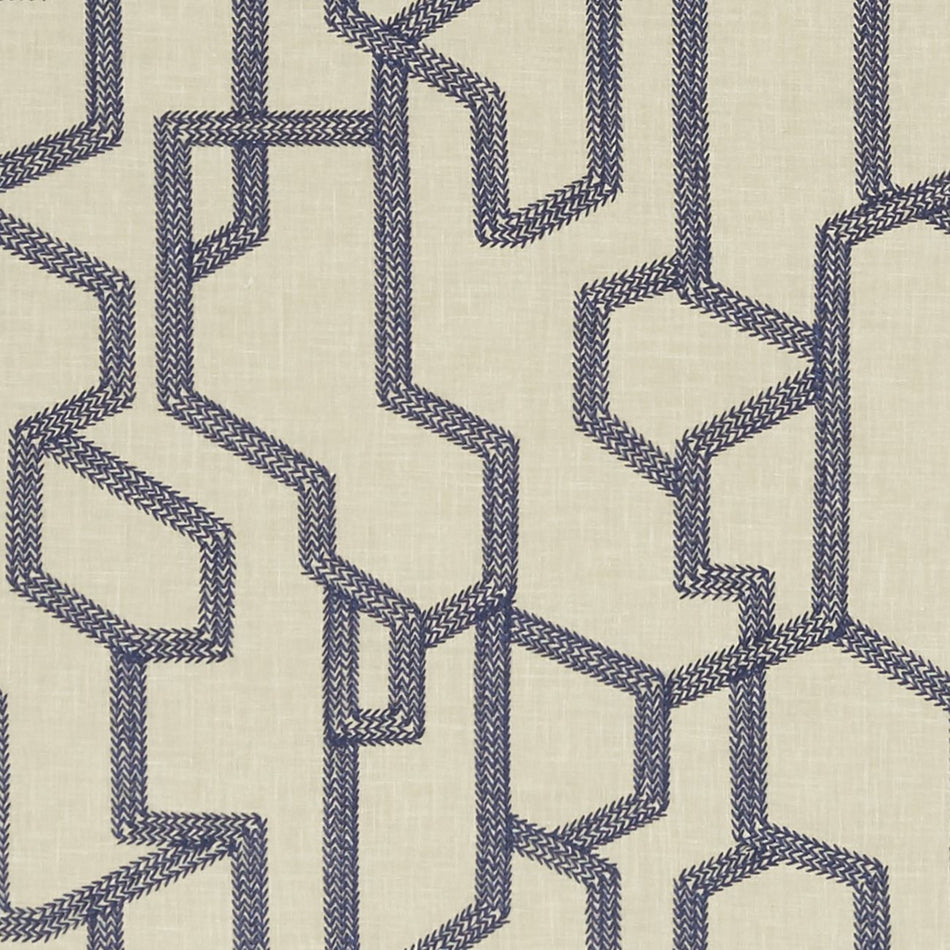 Clarke & Clarke Exotica Labyrinth Midnight Fabric