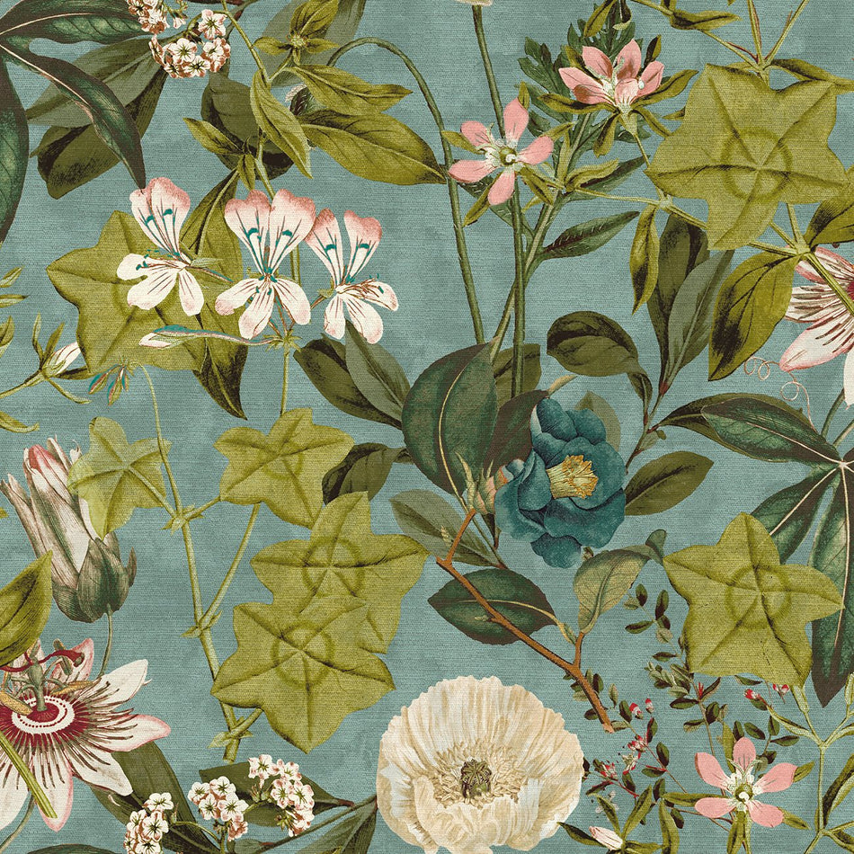 Clarke & Clarke Exotica Passiflora Mineral_Blush Fabric