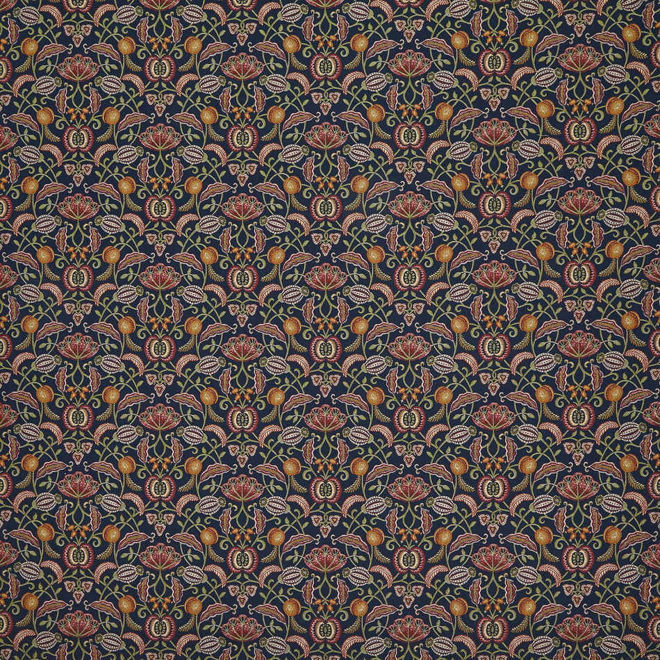 Iliv Arts and Crafts Appleby Indigo Fabric