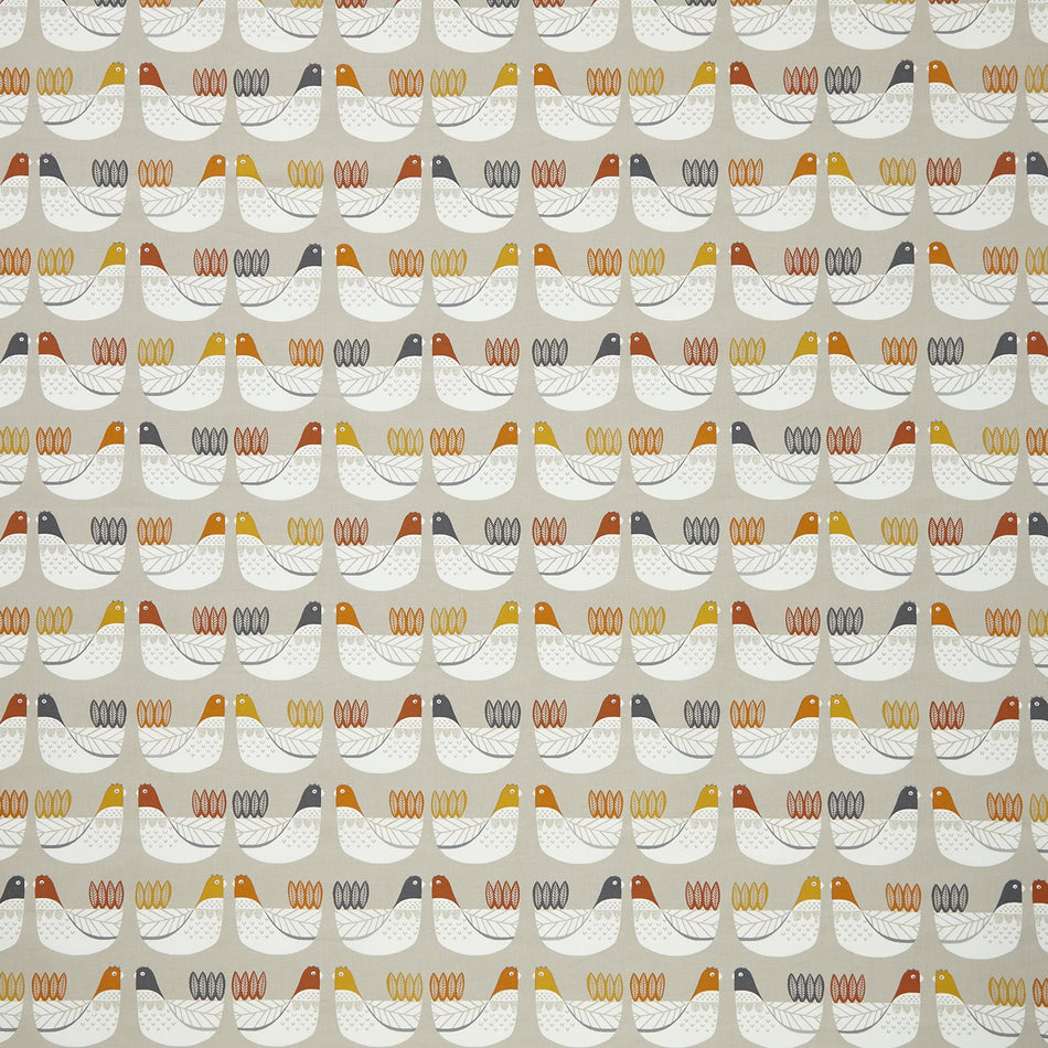 Iliv Nordic Cluck Cluck Tangerine Fabric