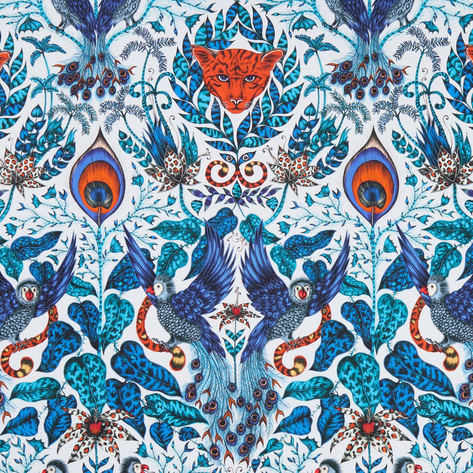 Clarke & Clarke Animalia Amazon Blue Fabric
