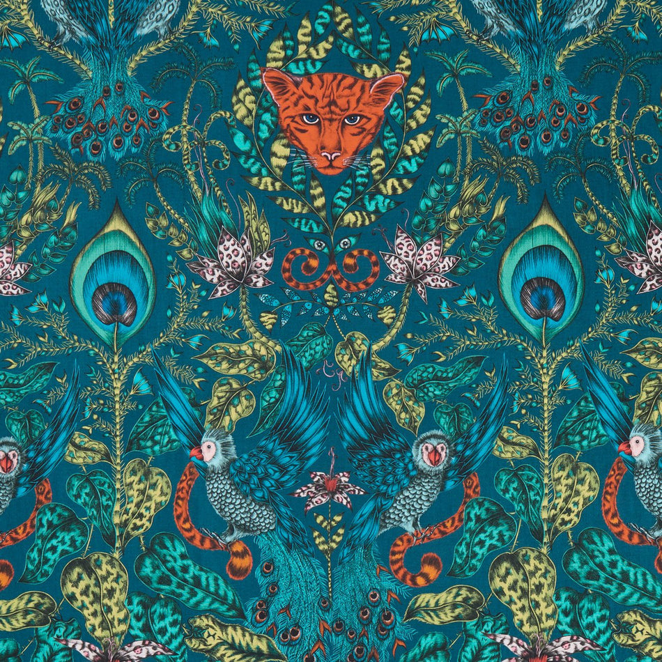Clarke & Clarke Animalia Amazon Navy Fabric